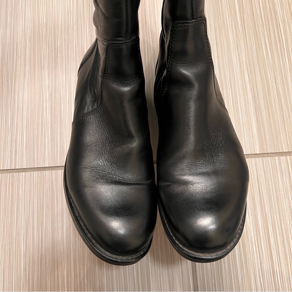 La Canadienne Passion Black Leather Knee high boots luxury riding 6 block heel - Picture 10 of 12